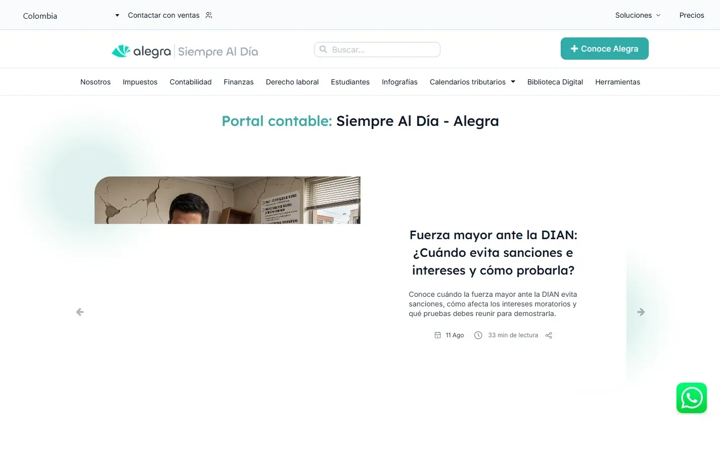 Accounting blog — homepage of siemprealdia.co/colombia